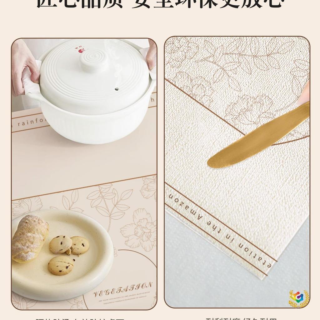 Овальная водонепроницаемая, маслостойкая, моющаяся, складная, теплоизолирующая, нескользящая скатерть и коврик из ПВХ