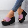 Fashion 2024 New Sandals Summer Women Slippers Wedges Platform Beach Flip Flops Trend High Heels Ladies Shoes Pumps Thick Slides Mujer