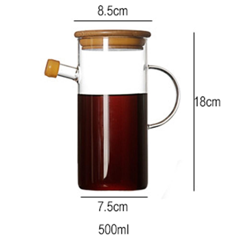 Стеклянный дозатор масла, кухонный горшок для бутылки оливкового масла, герметичная бутылка для соуса, уксуса, соусница, бутылка для разлива масла, дозатор меда