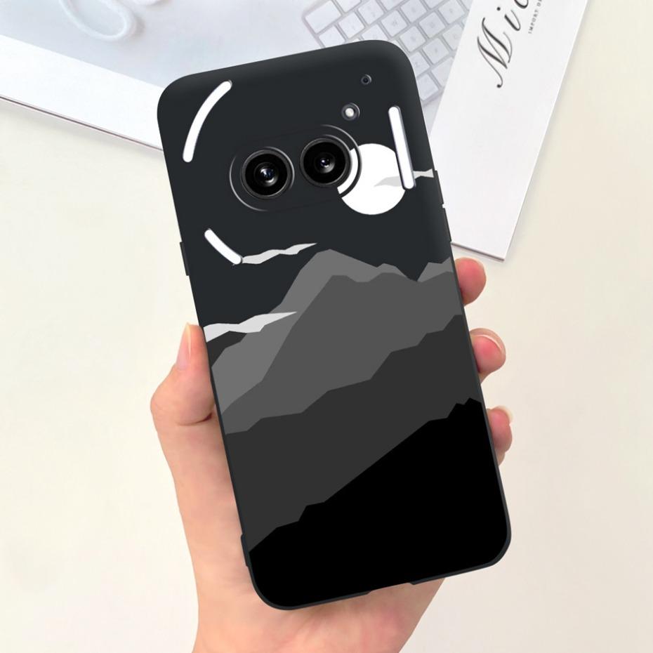 Ни за что Телефон (2а) (2) Черный силиконовый защитный чехол для Nothing Phone2 Phone 2a Милые мультяшные мягкие чехлы