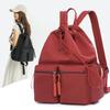 Backpack Drawstring Student Schoolbag Women's Double Pocket Backpack