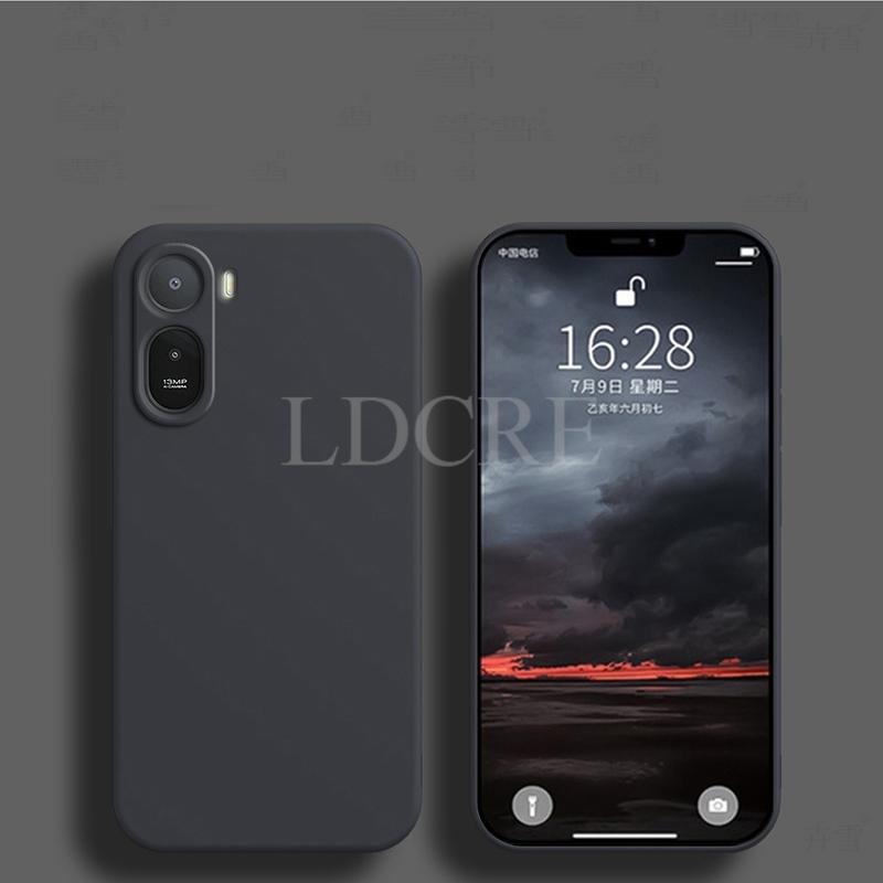 Чехол для Xiaomi Poco C81 Pro Жидкий силикон Официальный чехол для Poco C81 Pro ТПУ Обычный резиновый чехол-защита для Poco C81 Pro