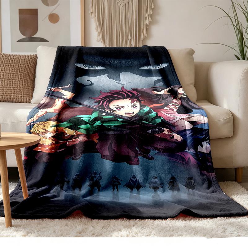 Demon SlayerNinja Soft and comfortable flannel Suitable for sofas living rooms outdoor camping travel and also makes a great anniversary gif