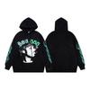 Худи Sp5der Унисекс Оверсайз Хлопковый Свитшот С Принтом Из Фольги Streetwear Толстовка Для Подростков