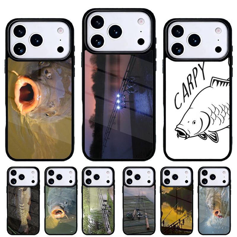 Рыболовные снасти Чехол для телефона с рисунком рыбы для iPhone 17 16 15 14 13 Pro Max Задняя крышка для 12 11 Pro Coque