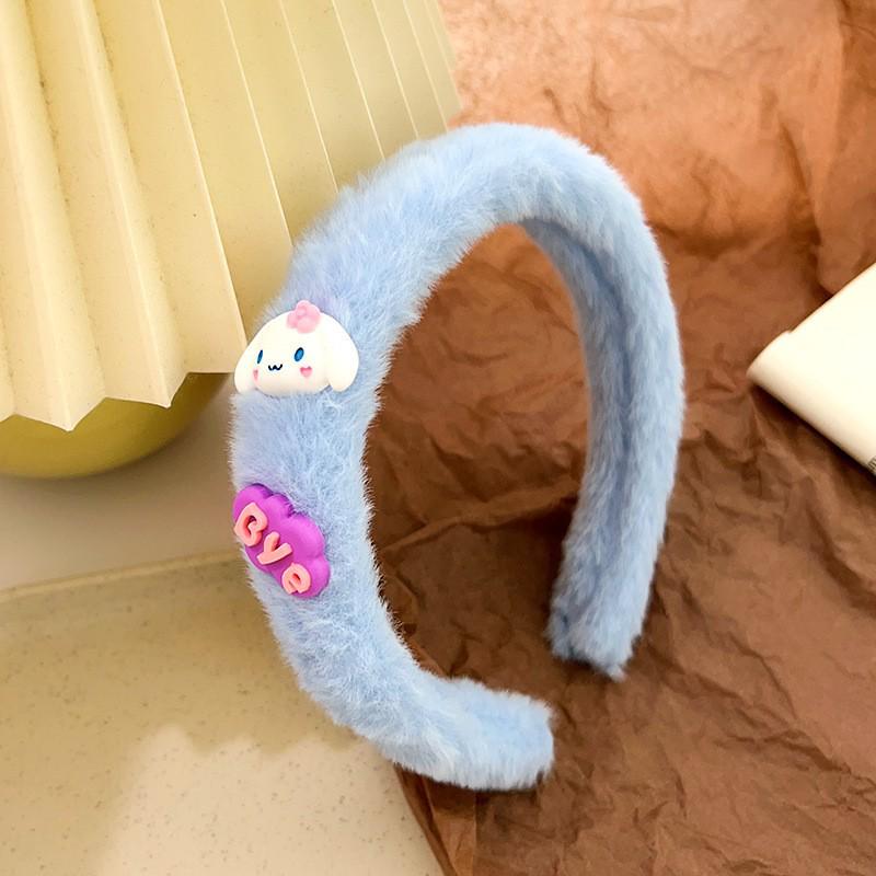 Очаровательная плюшевая повязка на голову с кроличьими ушками-сердечками для умывания лица - Милый мультяшный аксессуар для волос