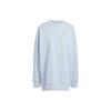 adidas × Свитшот с длинными рукавами и круглым вырезом Stella McCartney Logo Print, унисекс, светло-голубой IA7716