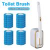 Набор для чистки унитаза Набор туалетной щетки с длинной ручкой с настенным ящиком для хранения 12 ароматерапевтических насадок для освежения