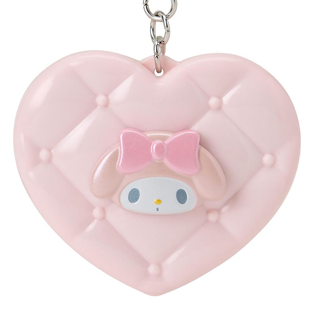 Sanrio My Melody Зеркальный талисман ABS и Стандартное увеличительное зеркало Брелок, Смола, Сталь, Стекло, Зеркало, Зеркало, Двусторонний (159603)