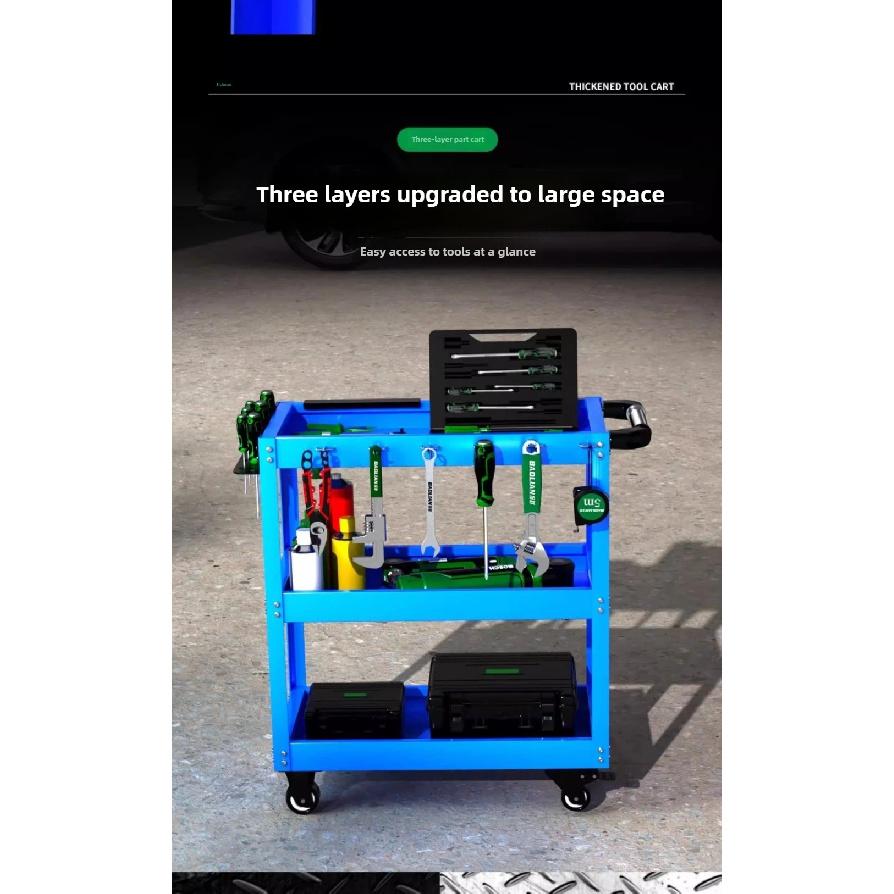BaoLian Mechanical Workshop ToolsCart Тележка для инструментов с тормозными колесами Ящик для инструментов Шкаф-органайзер Держатель Стеллажи для гаражных верстаков