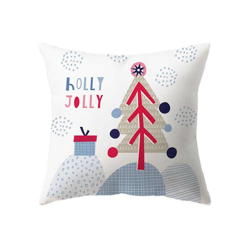Christmas Theme Christmas Decoration Printing Pattern Cushion Cover Home Living Room Sofa Decoration Pillow Pillow Cover