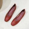 Универсальные кожаные мягкие кожаные туфли с мягкой подошвой женские туфли на толстом каблуке новинка весны 2025 года женская обувь бабушкиная обувь женская обувь 227-1