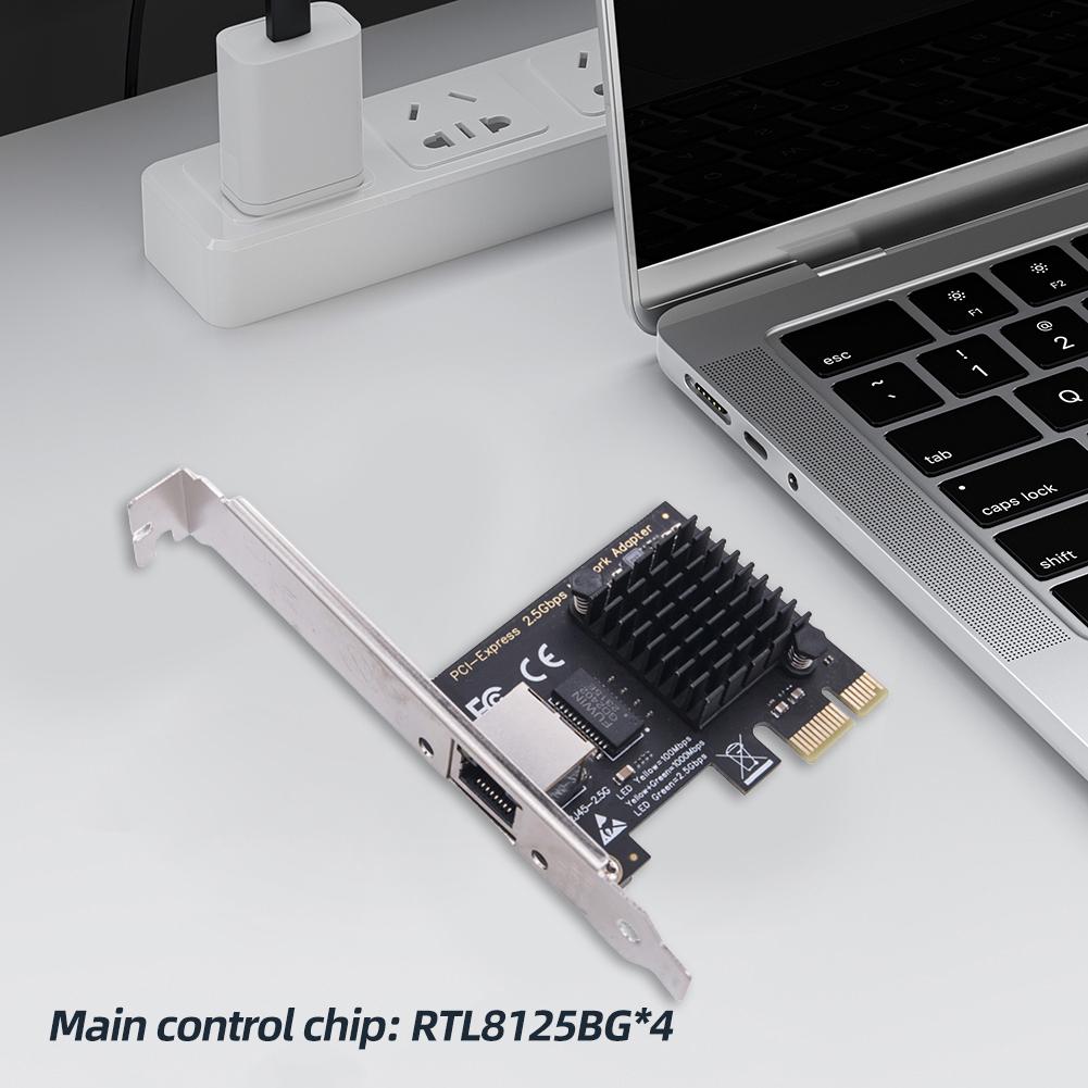 1/2/4 Port 2.5GB PCIe Network Card Gigabit Ethernet Card RJ45 NIC PCI Express Ethernet Adapter RTL8125BG Chip for Windows Linux