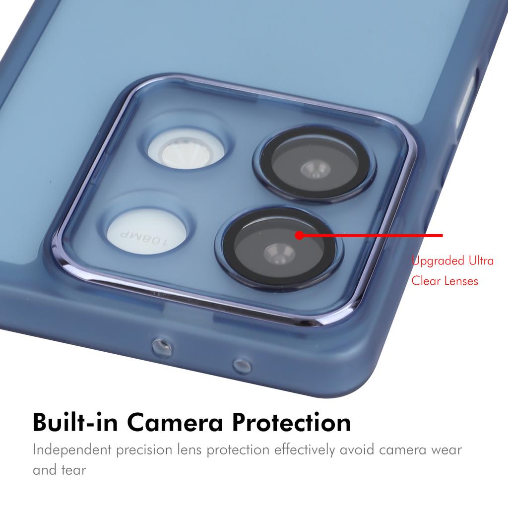 For Xiaomi Redmi Note 13 5G Case Matte TPU Phone Cover with Lens Film+9H Glass Protector