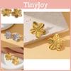Vintage Gold Elegant Alloy Floral Design Earrings For Women With Shapes Geometric