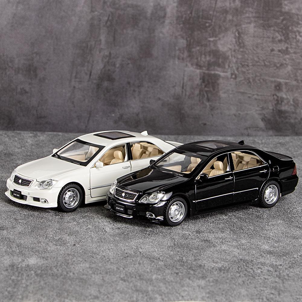 Toyota Crown 12th Generation Simulation Diecast & Toy Vehicles Sounds & Light Pull Back Car 1:32 Alloy Collection Model