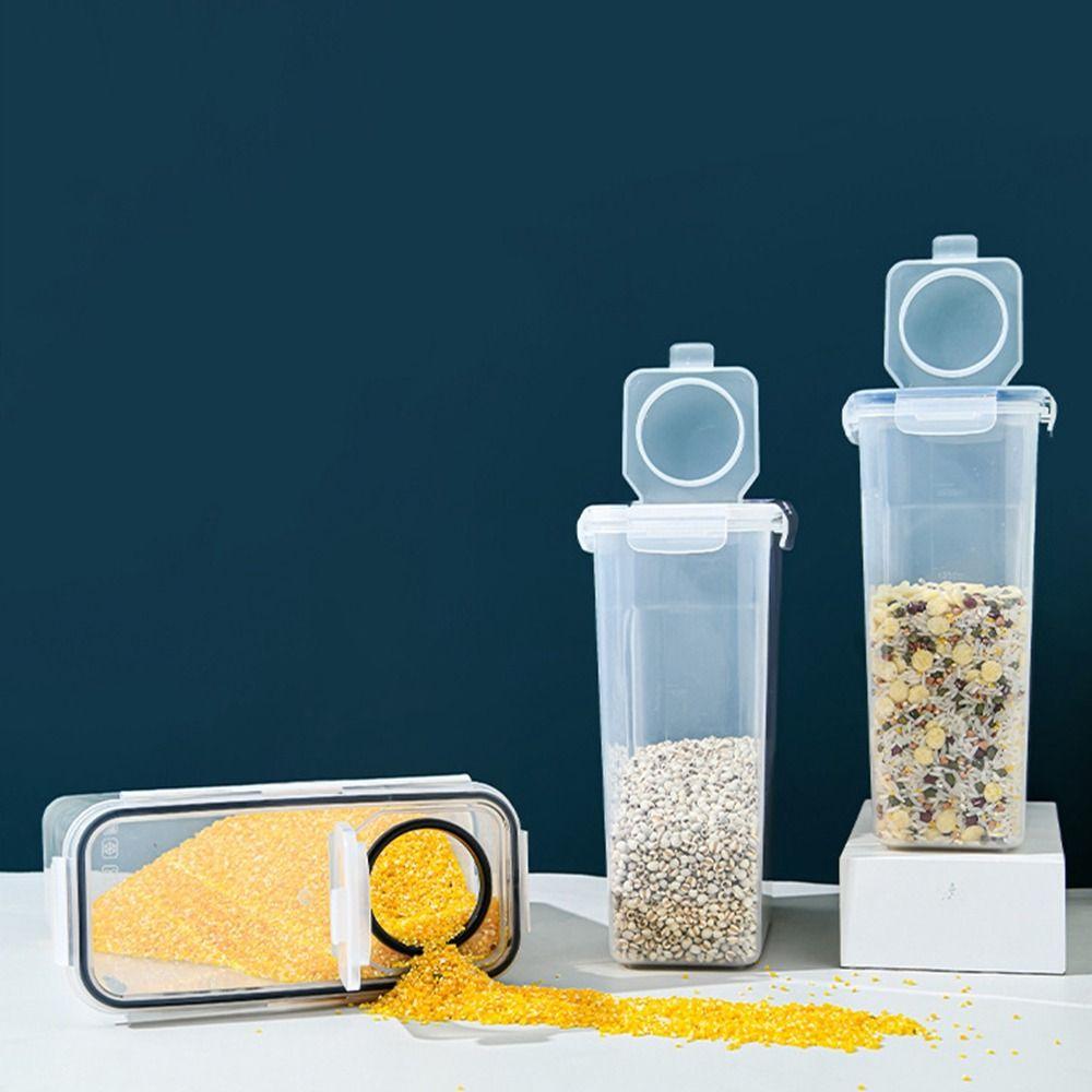 Plastic Cereal Storage Container Sealed Food Storage Box Practical Grain Storage Tank Home