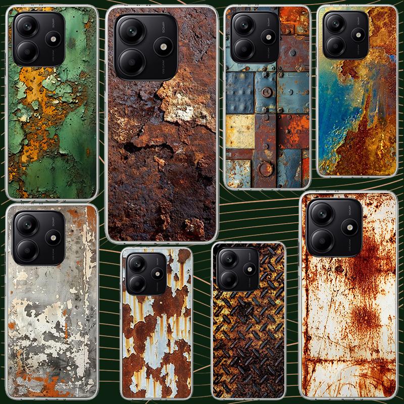 Vintage Industrial Style Rusty Pattern Case for Xiaomi Redmi Note 14 13 12 11 Pro Plus Phone Cover 14S 12S 11S 11E 11T 10S 10 9S