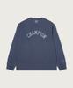 CHAMPION Arch Logo Loose Fit Garment-Dyed Long Sleeve T-Shirt Blue