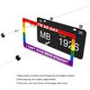 Funny License Plate Frame With Humor Text Gay Pride Rainbow Flag I'M So Gay I Can'T Even Drive Straight Stainless Steels Black Car Holder With 2