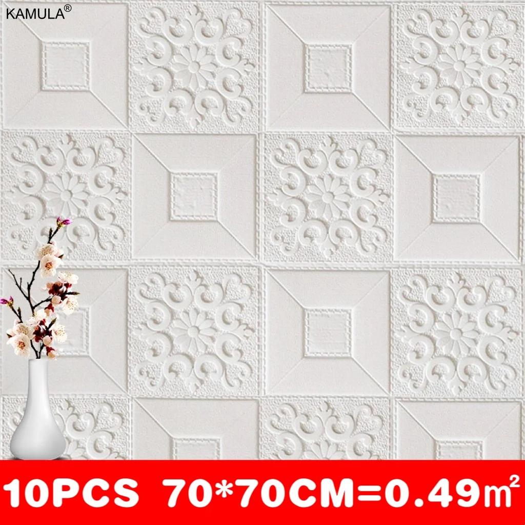 10 шт. пенопластовые 3D наклейки на крышу самоклеящиеся потолочные декоративные панели водонепроницаемые обои гостиная спальня украшение дома