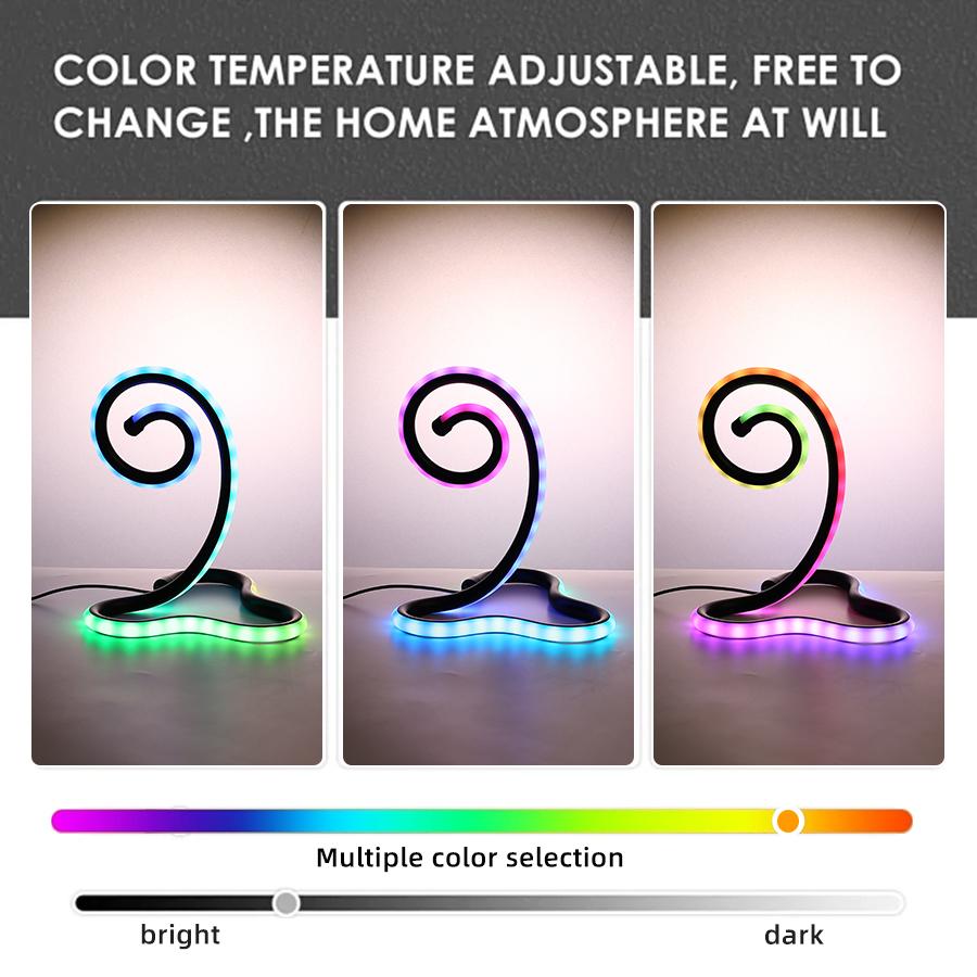 Modern Desk Lamp, Multi-color Button Adjustment, USB Plug, Bedroom Study Room, Living Room, Coffee Shop