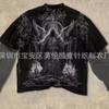Новый европейский и американский уличный модный бренд поддельная двухслойная футболка топ с принтом ангельских крыльев повседневная с длинным рукавом универсальная мода