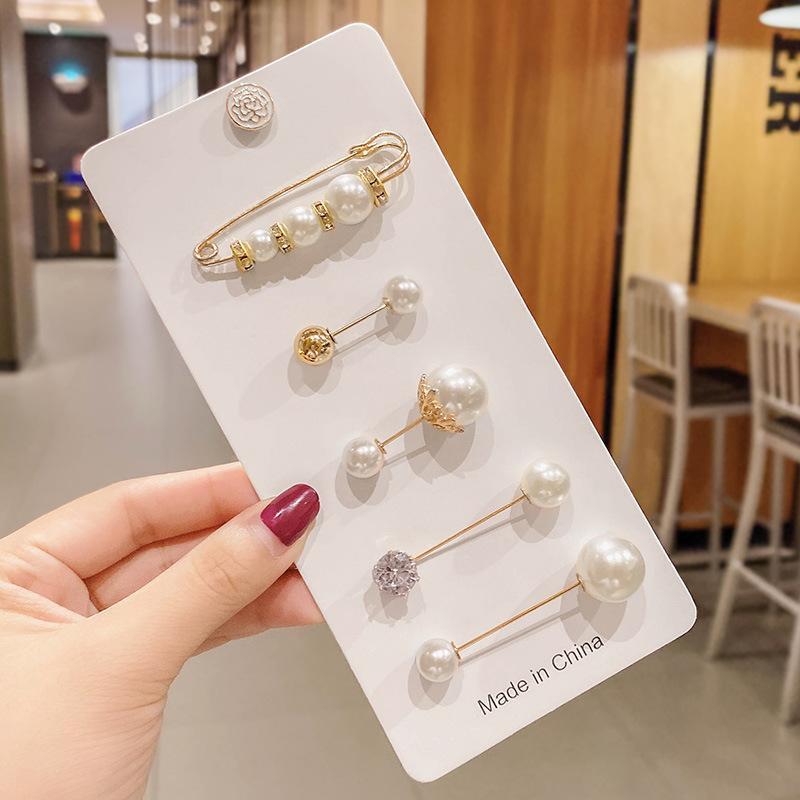 Элегантная брошь и булавка на талию с жемчугом для женщин