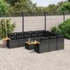 VidaXL Garden Lounge Set with Cushions 11 Pcs, Patio Sofas, Patio Furniture Set, Outdoor Furniture, Black 3227182