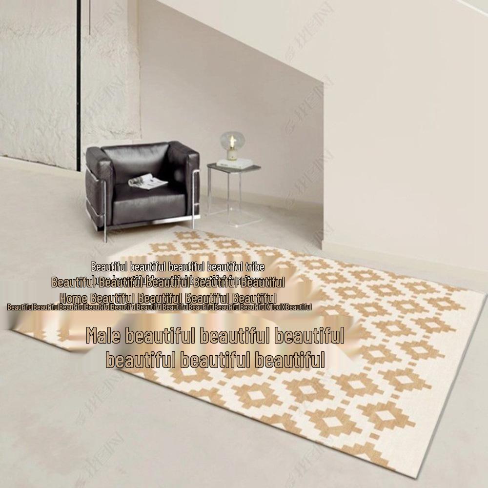 Modern Checkered Loop Pile Living Room & Bedroom Area Rug