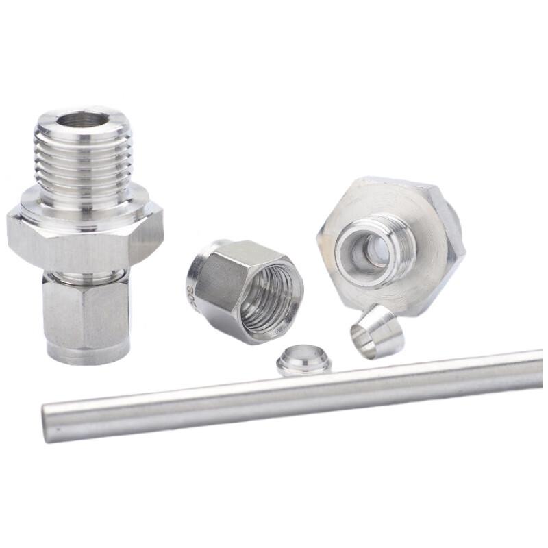 Stainless Steel Metric Ferrule Straight Connector