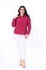 Women's Big Size Blouse Plus Size Fujya Hidden Patch Front Button Blouse