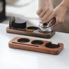 51/58mm Coffee Tamper Mat Station Stand Portafilter Holder Walnut Wood Coffee Brush Filter Storage Base Espresso Accessories