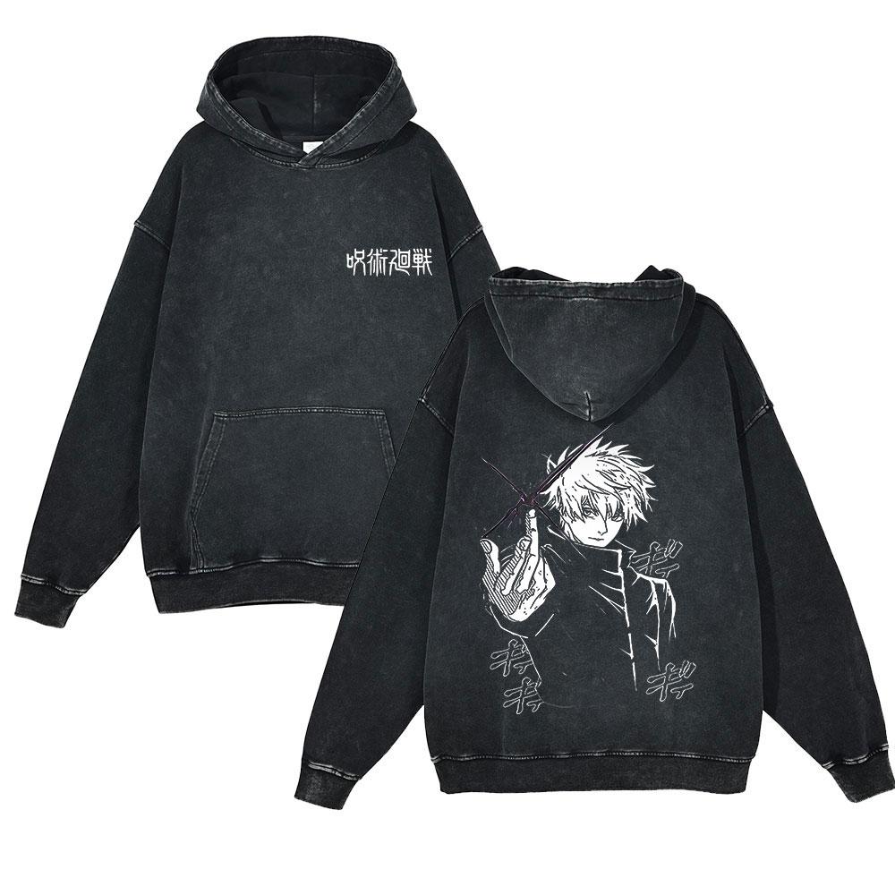 Аниме Магическая битва Гето Сугуру Смешной принт Толстовки с капюшоном мужские женские Хлопковые толстовки больших размеров Уличная одежда Харадзюку Винтажная толстовка