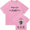 Мадисон Бир Тур «Медальон» 2026 Футболка Летняя С коротким рукавом С круглым вырезом Унисекс Футболки Уличная мода Хип-хоп Певец Графический принт Футболка