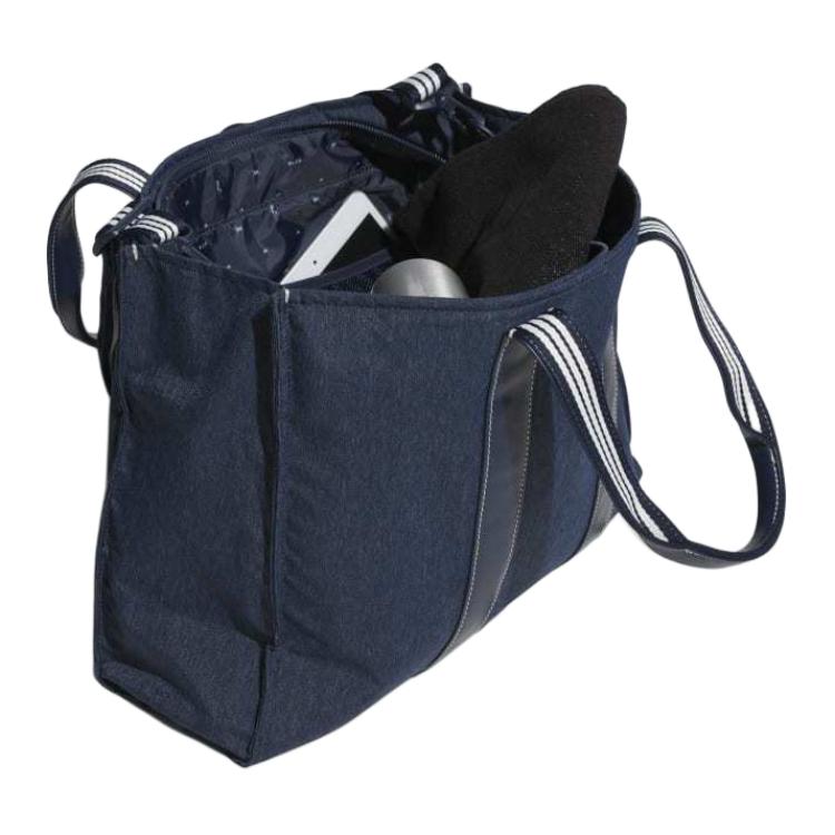 Adidas Recycled Polyamide Tote Bag, Shopping Bag, Shoulder Bag, Handbag Large Women's Marine Blue JF4649