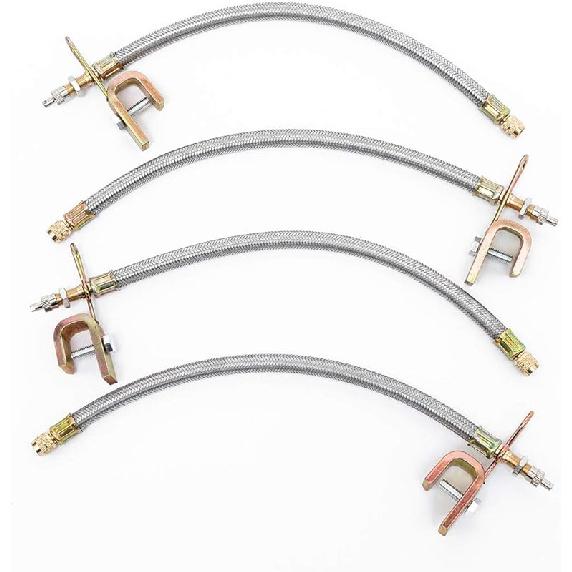Tiziri 4PCS 12" Tire Valve Stems Braided Dual Tire Valve Stem Extension Truck RV Trailer Wheel 300Mm New Extender Rod