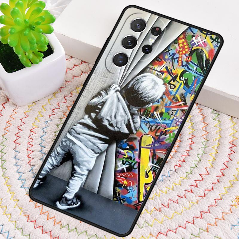 Чехол для телефона Banksy Graffiti Art для Samsung Galaxy note 10 pro S26 Ultra S23 S24 FE S25 S21 S22 PLUS ударопрочный