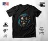 Cobra Crowned Skull Blue Scales T-Shirt Black Unisex S-2XL