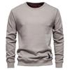 European and American Men's Spring Autumn Long Sleeve Solid Color Sweatshirt Fashion Casual Loose Fit Crew Neck Pullover