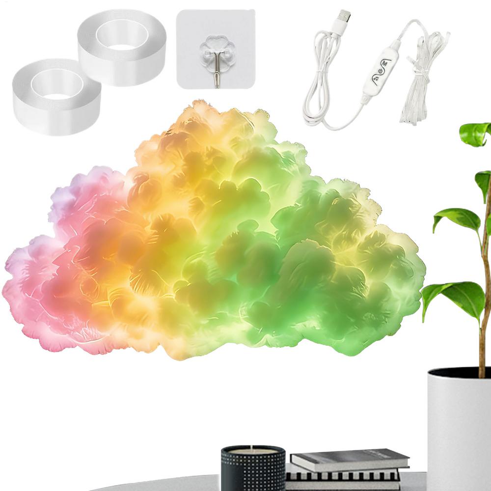 Светодиодные облака USB Музыкальный ритм Многоцветная Динамическая Декорация Облачный Свет Для Спальни Детской Гостиной Домашнего Офиса Вечеринки Бара Подростка