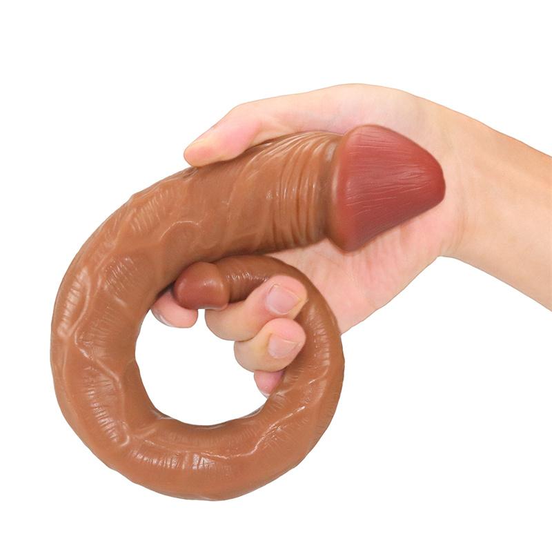 Маленькие головастики, унисекс, двуглавый пенис, супер длинный размер, фаллоимитатор с головкой, женские принадлежности для вытягивания