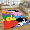 3D Cartoon Les Barbapapa Family Carpet Rug for Bedroom Living Room Home Sofa Decoration,Children Game Large Decor Floor Mat Gift