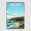 Big Sur California Metal Sign Cave Pub Personalized Cinema Living Room Wall Decor Tin Sign Posters
