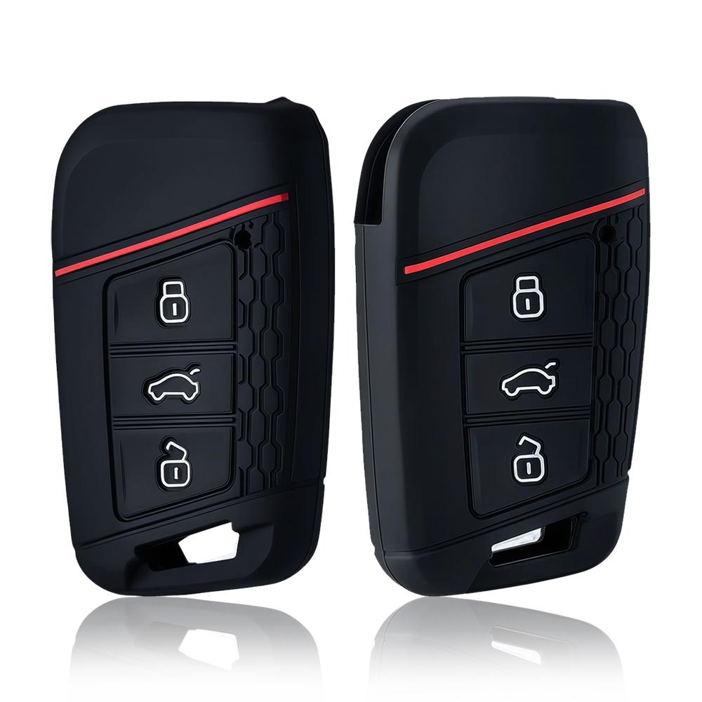 Силиконовый чехол-брелок для ключей Skoda Octavia Kodiaq Karoq Для Volkswagen Vw Polo Passat B8 Tiguan 2 Для Seat Чехол для автомобильного ключа