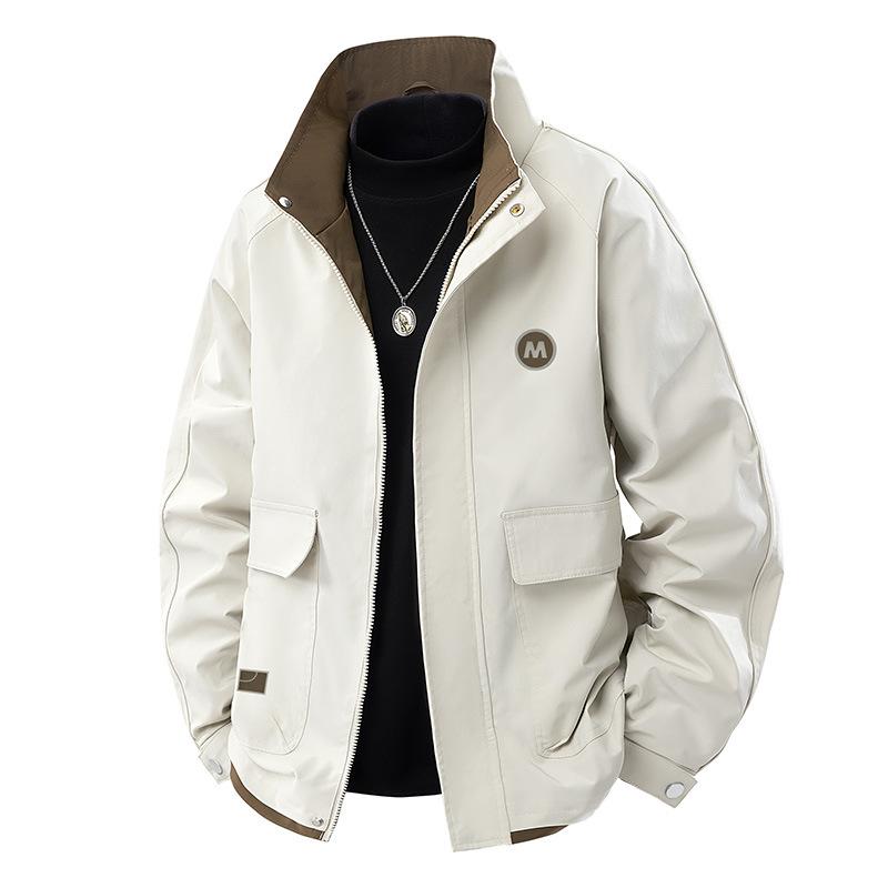 Куртка с воротником-стойкой Мужская Тонкая Весенняя Одежда Новая Мужская Куртка