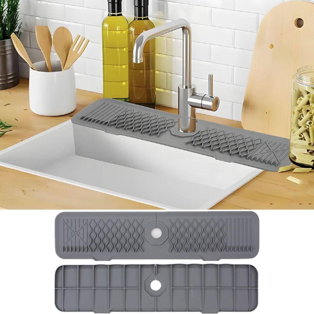 Slope Design Kitchen Sink Splash Pad Extended Sink Draining Pad Faucet Splash Guard  Washbasin