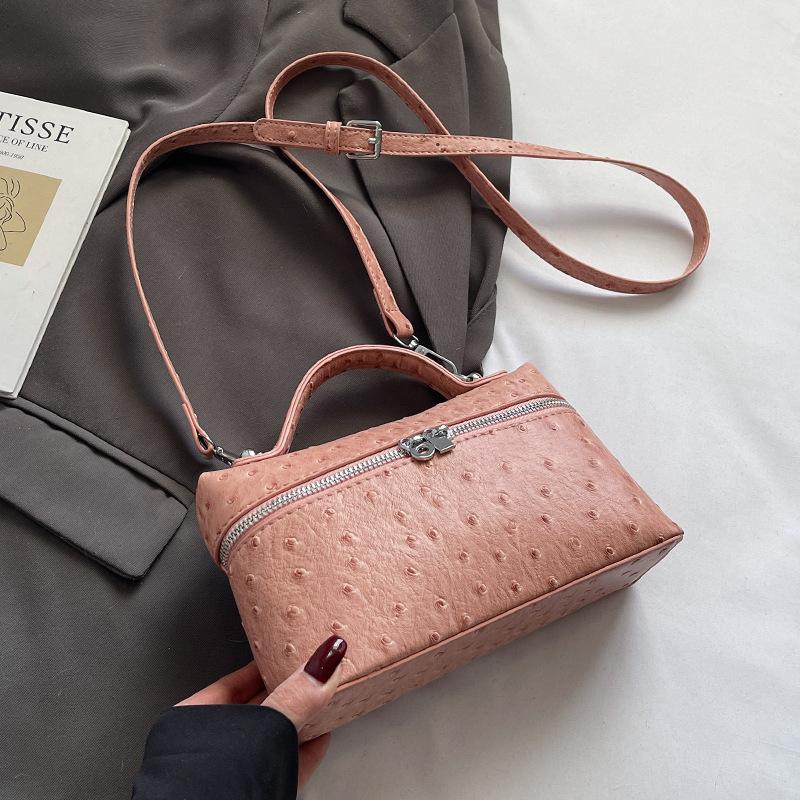 Трендовые новые продукты персонализированный узор страуса портативная маленькая квадратная сумка женская мода для поездок на работу универсальная сумка-мессенджер высокого класса