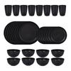 32 Pcs Set Plastic Tableware Food-grade Reusable Dinner Plates Bowls Cups Service