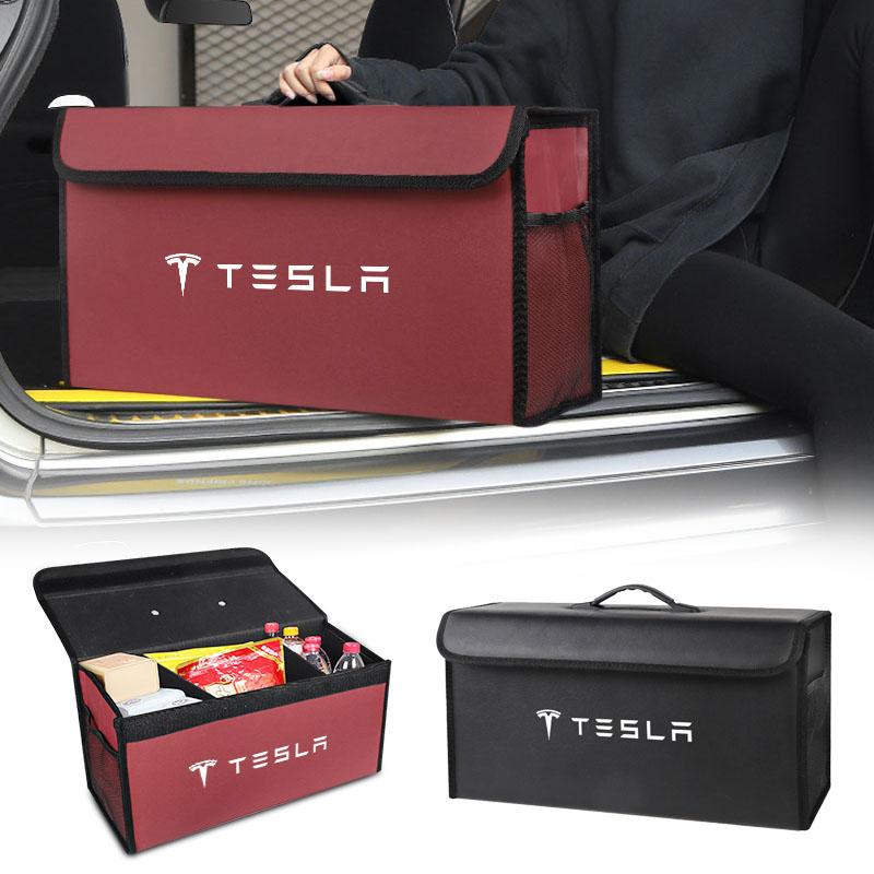Car Trunk Travel Storage Box Foldable Suitcase Accessories For Tesla Model 3 Model S Model X Model Y Cybertruck Roadster SpaceX